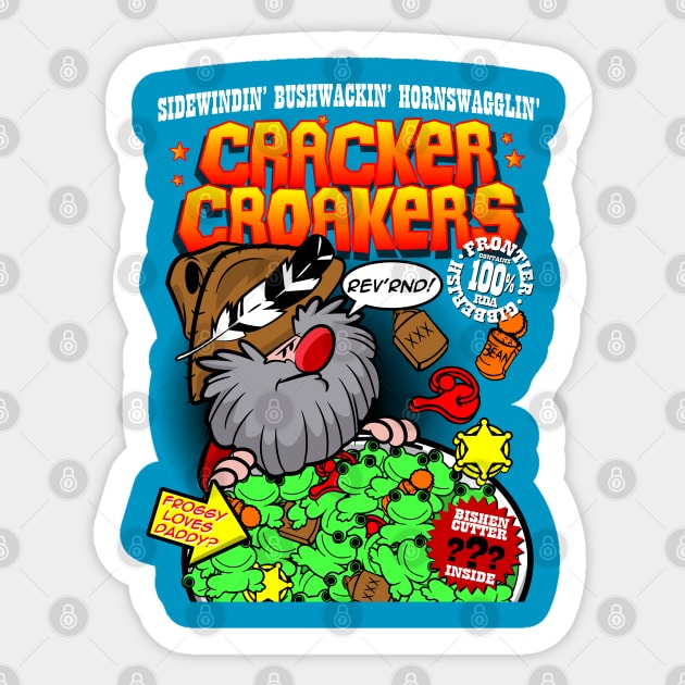 Cracker Croakers Sticker by boltfromtheblue